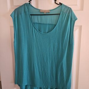Women's Teal Tunic Top - Oversized, Sleeveless